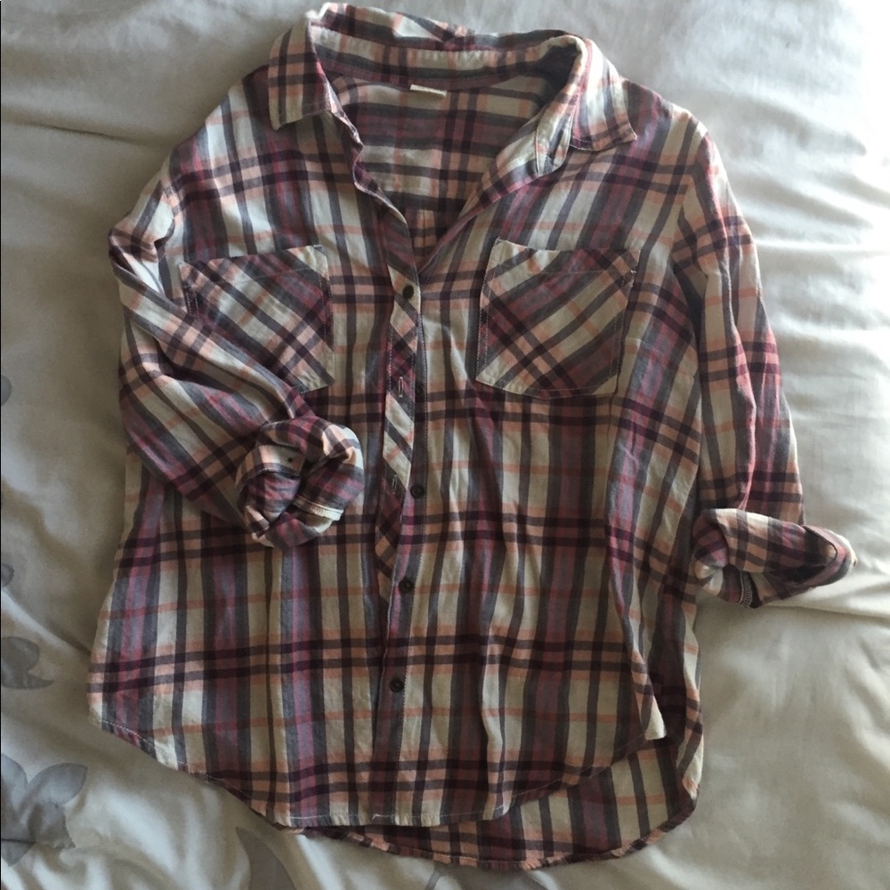 Striped button down shirt